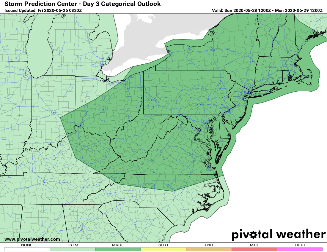 Severe Storm Outlook for Sunday