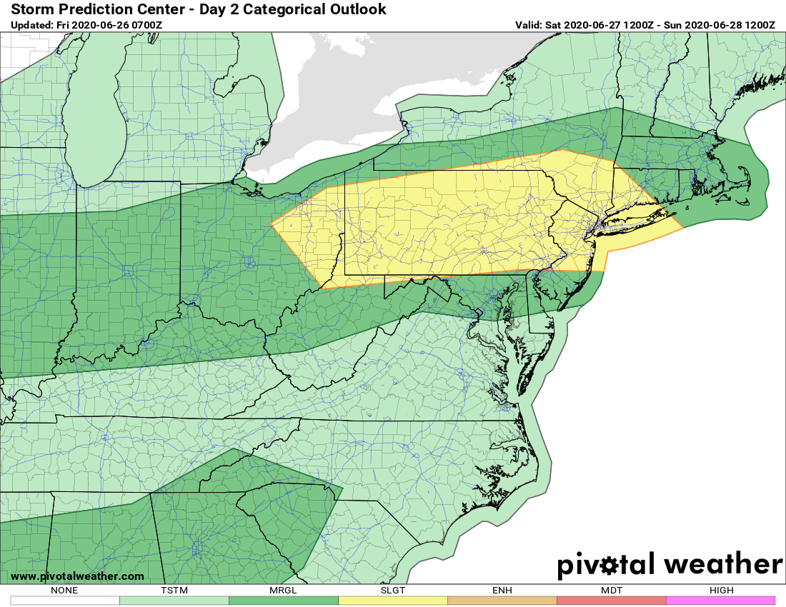 Severe Storm Outlook for Saturday