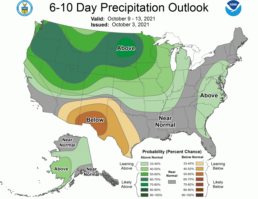 6 to 10 day Precipitation Outlook