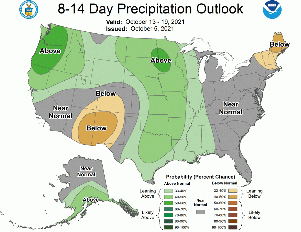 8 to 14 Day Precipitation Outlook from the Climate Prediction Center