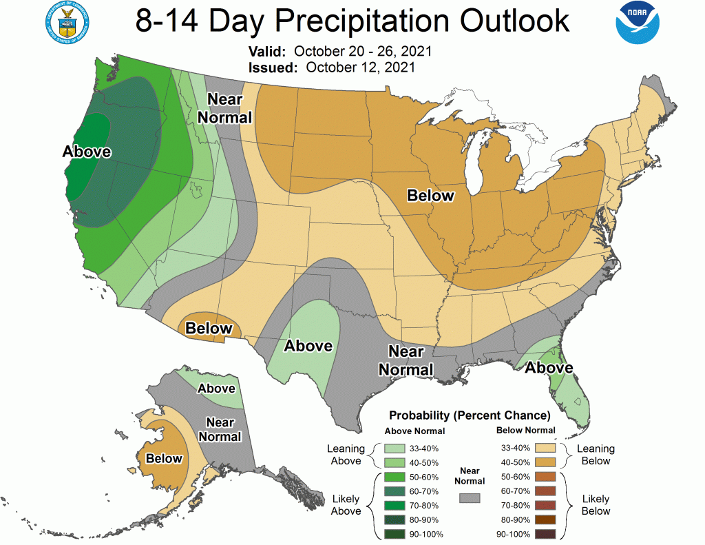 8 to 14 Day Precipitation Outlook from the Climate Prediction Center