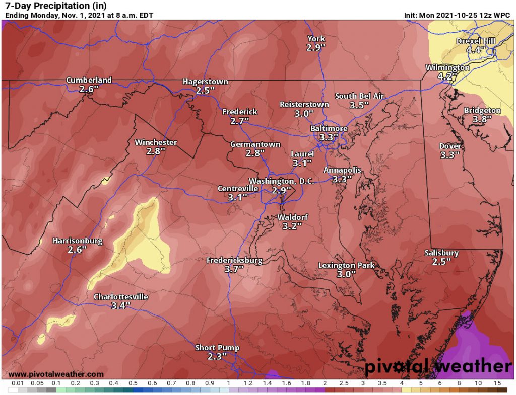 Rain Outlook for the next week.