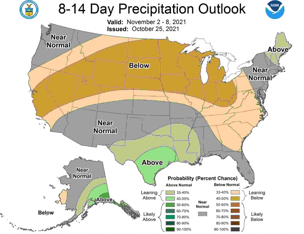 8 to 14 Day Precipitation Outlook from the Climate Prediction Center
